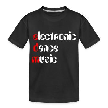 EDM Electronic Dance Music - Kinder Premium Bio T-Shirt - Schwarz - Vorne
