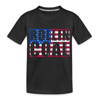 Conception de rouleaux de carbone aux États-Unis pour les conducteurs de diesel - T-shirt bio Premium Enfant - noir - Devant