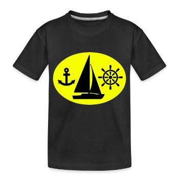 Sail - Kids' Premium Organic T-Shirt - black - Front