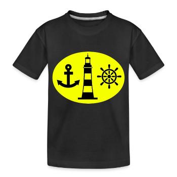 Sail - Kids' Premium Organic T-Shirt - black - Front