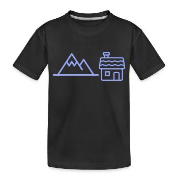 Haus am Berg - Kinder Premium Bio T-Shirt - Schwarz - Vorne