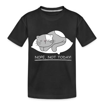 Sleeping cat: Not today! - Kids' Premium Organic T-Shirt - black - Front