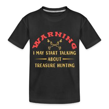 Chasseur de trésors Chasse au trésor Détecteur de métaux - T-shirt bio Premium Enfant - noir - Devant