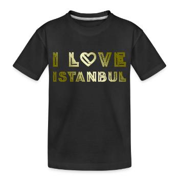 I Love Istanbul - Kinder Premium Bio T-Shirt - Schwarz - Vorne