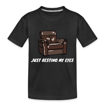 Just Resting My Eyes - Kids' Premium Organic T-Shirt - black - Front