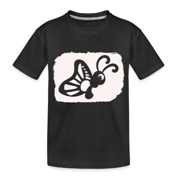 lustiger Schmetterling - Naturschutz Umwelt Klima - Kinder Premium Bio T-Shirt - Schwarz - Vorne