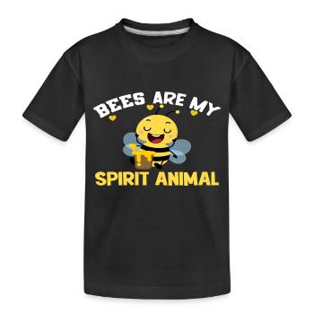 Les abeilles sont mon animal spirituel - T-shirt bio Premium Enfant - noir - Devant