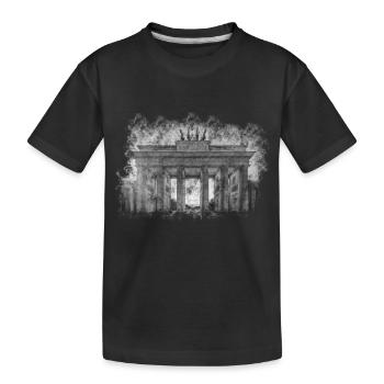 Berlin Brandenburger Tor - Kinder Premium Bio T-Shirt - Schwarz - Vorne