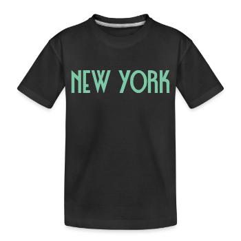 New York - Kinder Premium Bio T-Shirt - Schwarz - Vorne