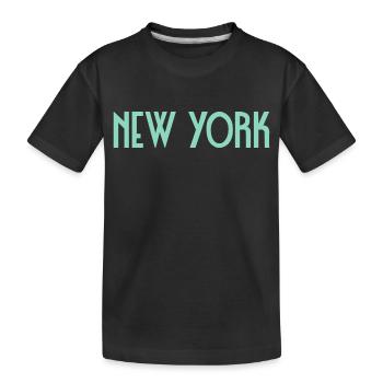 New York - Kinder Premium Bio T-Shirt - Schwarz - Vorne
