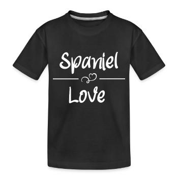 Spaniel Love - Kinder Premium Bio T-Shirt - Schwarz - Vorne