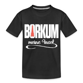 Borkum meine Insel - Kinder Premium Bio T-Shirt - Schwarz - Vorne