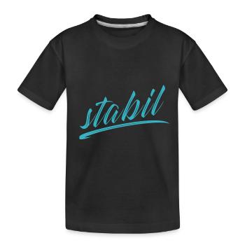 stabil - Kinder Premium Bio T-Shirt - Schwarz - Vorne