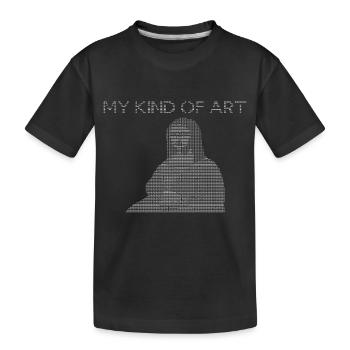 Mona Lisa ASCII - Kinder Premium Bio T-Shirt - Schwarz - Vorne