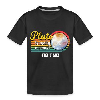 Faisons de Pluton une planète à nouveau - c’est ce qu’est Pluton. - T-shirt bio Premium Enfant - noir - Devant