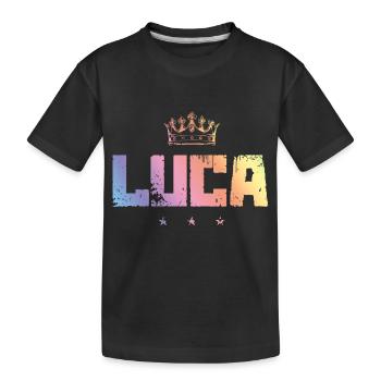 Luca - Kinder Premium Bio T-Shirt - Schwarz - Vorne