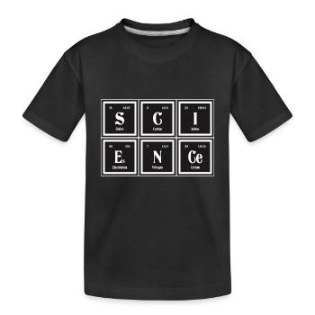 | scientifique Tableau périodique des éléments - T-shirt bio Premium Enfant - noir - Devant