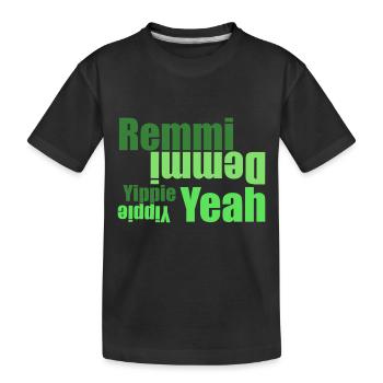 Remmidemmi Festival Outfit - Kinder Premium Bio T-Shirt - Schwarz - Vorne