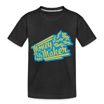 Money Maker Selfmade Dollar - T-shirt bio Premium Enfant - noir - Devant