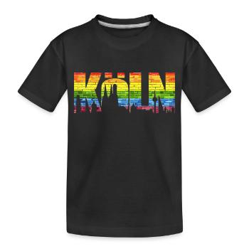 LGBT Cologne Pride - Kids' Premium Organic T-Shirt - black - Front