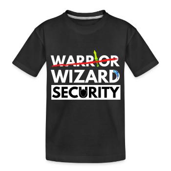 WARRIOR IS WIZARD SECURITY DRAGONS AVENTURES JDR - T-shirt bio Premium Enfant - noir - Devant