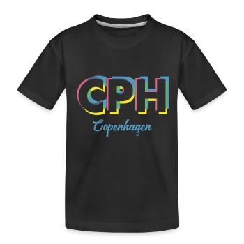 Copenhague - CPH - Copenhague - Dänemark - Danemark - T-shirt bio Premium Enfant - noir - Devant