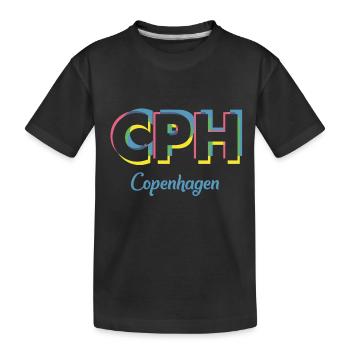 Copenhague - CPH - Copenhague - Dänemark - Danemark - T-shirt bio Premium Enfant - noir - Devant