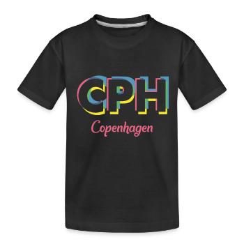 Copenhague - CPH - Copenhague - Dänemark - Danemark - T-shirt bio Premium Enfant - noir - Devant