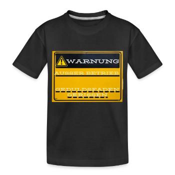 Warnung Auser Betrieb - Kinder Premium Bio T-Shirt - Schwarz - Vorne