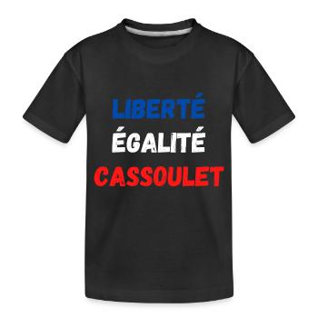 Liberté égalité cassoulet - T-shirt bio Premium Enfant - noir - Devant
