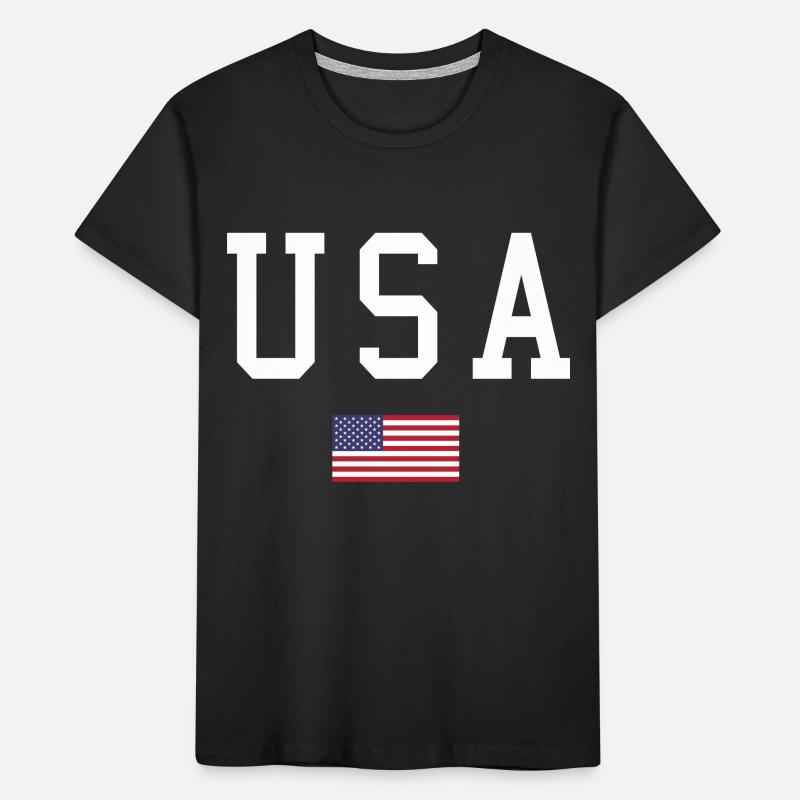 drapeau des États-Unis T-shirt bio Premium Enfant