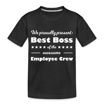 Mein bester Chef - Kinder Premium Bio T-Shirt - Schwarz - Vorne