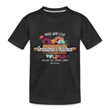 Boulangerie Baker Boulangerie Boulangerie Gâteau de confiserie - T-shirt bio Premium Enfant - noir - Devant