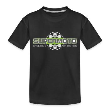 SUPER MOTO Monkey Moto Circle - Kids' Premium Organic T-Shirt - black - Front