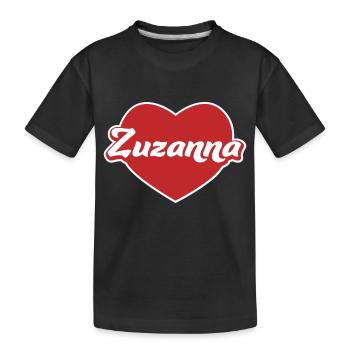First name Zuzanna Gift - Kids' Premium Organic T-Shirt - black - Front