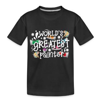 Farben Arbeit Malermeister - Kinder Premium Bio T-Shirt - Schwarz - Vorne