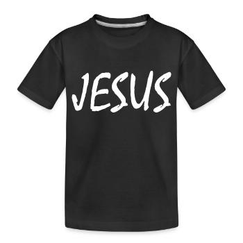 Jesus - Kinder Premium Bio T-Shirt - Schwarz - Vorne