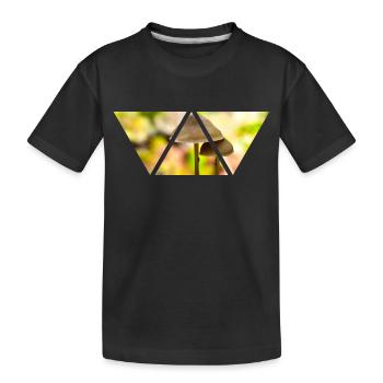 Champignons Triangle Photo Cueilleur de champignons Gift Shot - T-shirt bio Premium Enfant - noir - Devant