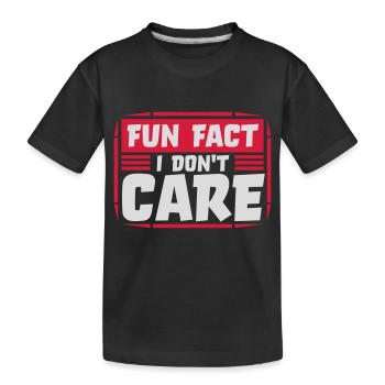 I dont care fact - Kinder Premium Bio T-Shirt - Schwarz - Vorne