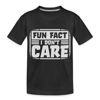 I dont care fact - Kinder Premium Bio T-Shirt - Schwarz - Vorne