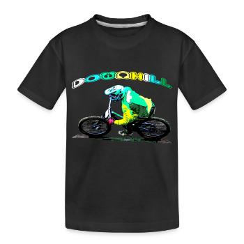 vtt mtb downhill - T-shirt bio Premium Enfant - noir - Devant