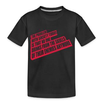 boissons de crânes ennemis - T-shirt bio Premium Enfant - noir - Devant