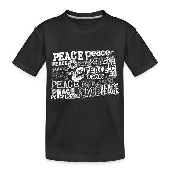 Peace - no war - paix - T-shirt bio Premium Enfant - noir - Devant