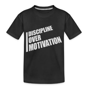 Citation de discipline sur la motivation - T-shirt bio Premium Enfant - noir - Devant