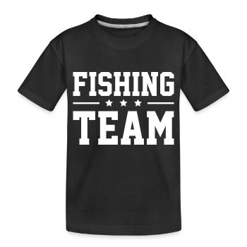 Fishing Team - Kids' Premium Organic T-Shirt - black - Front