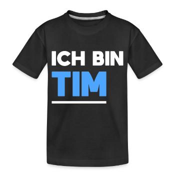 Tim Name Spruch für stolze Tims - Kinder Premium Bio T-Shirt - Schwarz - Vorne