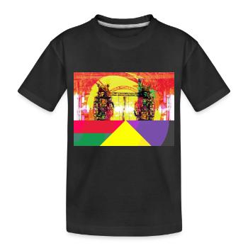 Industriekultur des Ruhrgebiets, Stahlwerk - Kinder Premium Bio T-Shirt - Schwarz - Vorne