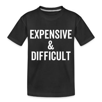 Cher et difficile - T-shirt bio Premium Enfant - noir - Devant