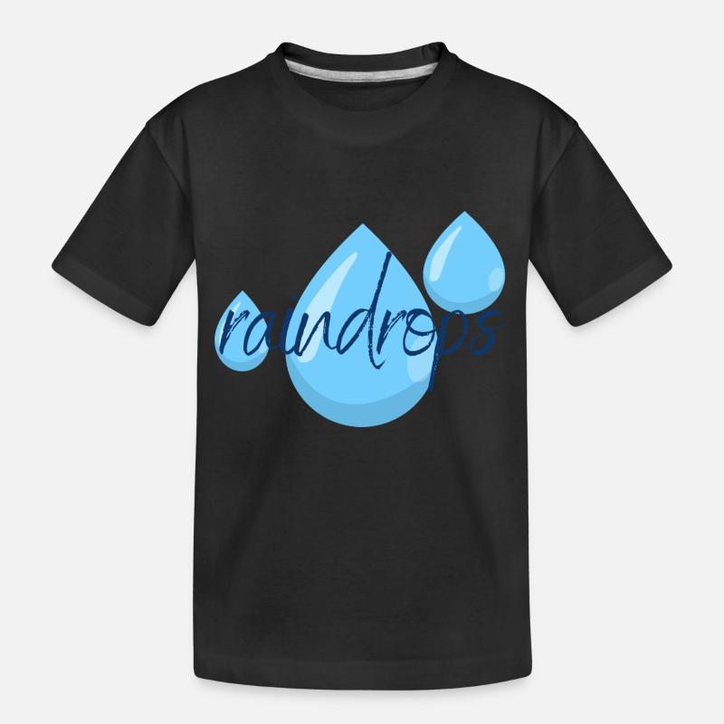 raindrops - Kinder Premium Bio T-Shirt - Schwarz