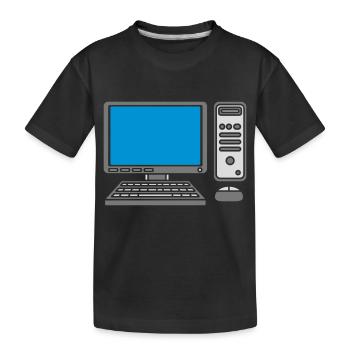 Keyboard Mouse Screen Computer - Kids' Premium Organic T-Shirt - black - Front